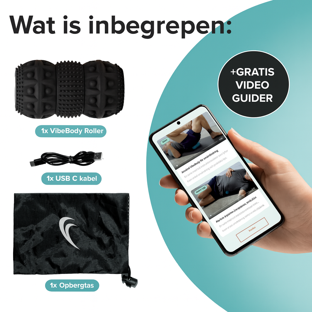 VibeBody – Draagbare Vibrerende Massage Roller voor Plantaire Fasciitis / Hielspoor