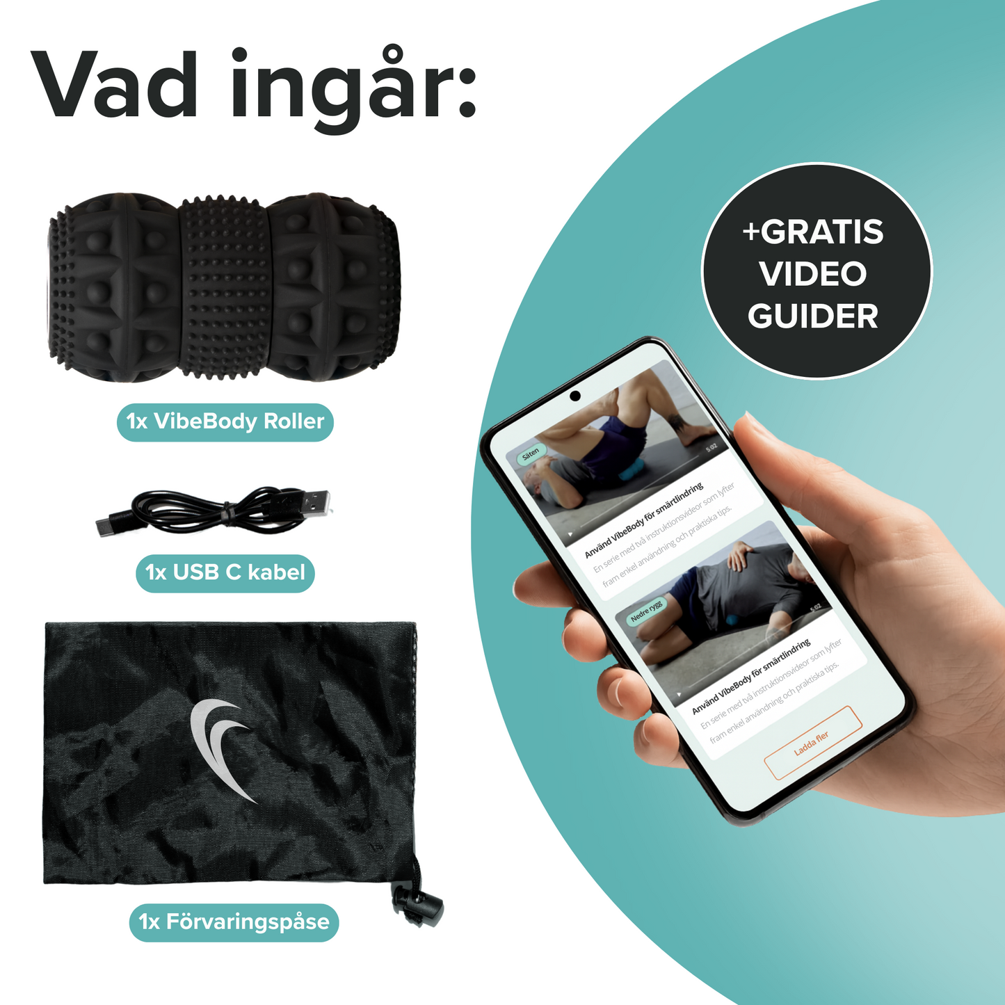VibeBody - Portabel Vibrerande Massage Roller